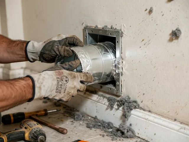 Professional dryer vent repair and installation by Brook Park Dryer Vent Cleaning in Brook Park